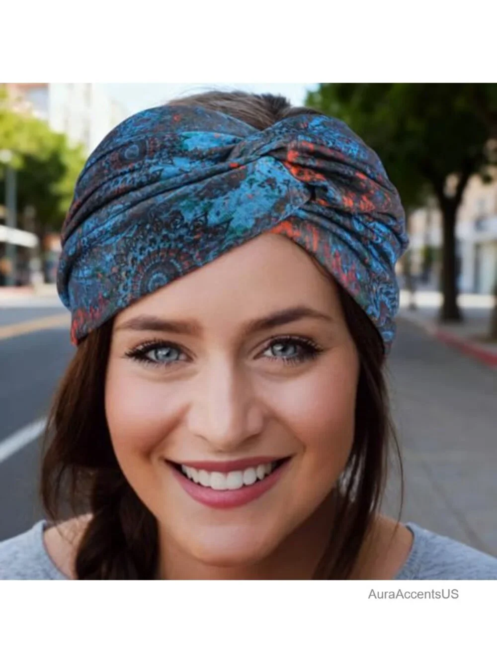 4 Pack Turban Headbands for Women Wide Vintage Knotted Hair Wraps Stretchy